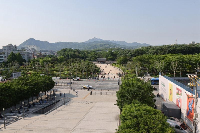 세운상가에서 본 온라인 바카라 공원과 온라인 바카라. /사진=연합뉴스