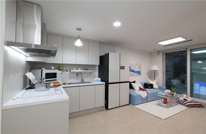 2025 스마트건설·안전·AI 엑스포 내 모듈러주택 전시홍보관 전경. 국토교통부 제공