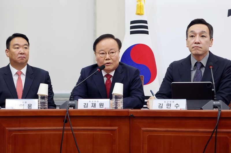 김재원 국민의힘 최고위원이 6일 여의도 국회에서 열린 최고위원회의에서 발언 하고 있다. 사진=박범준 기자