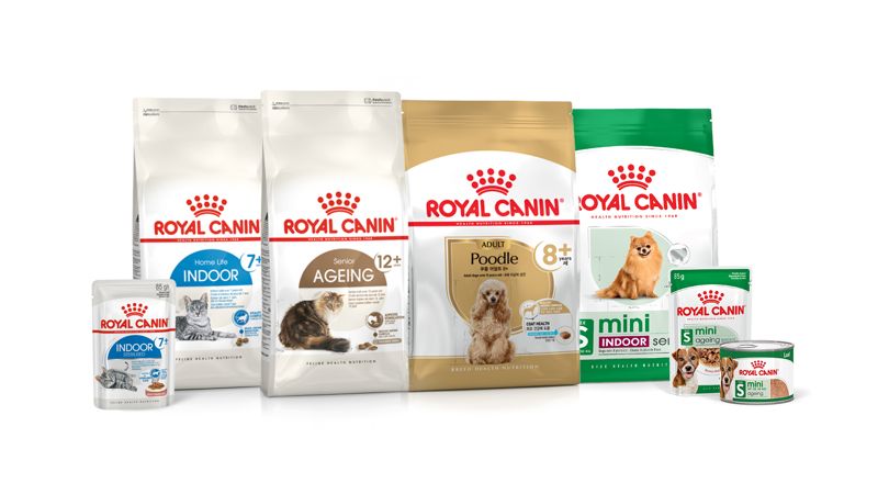 로얄캐닌의 노령 동물을 위한 맞춤 영양 포트폴리오. 로얄캐닌 제공