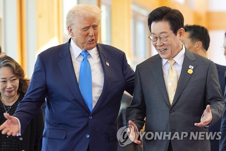 한미 정상의 대화 (출처=연합뉴스)