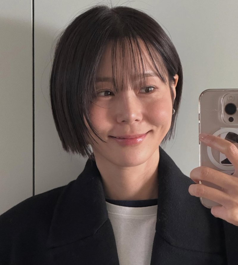 재혼 김나영 물오른 미모…앞머리 싹둑