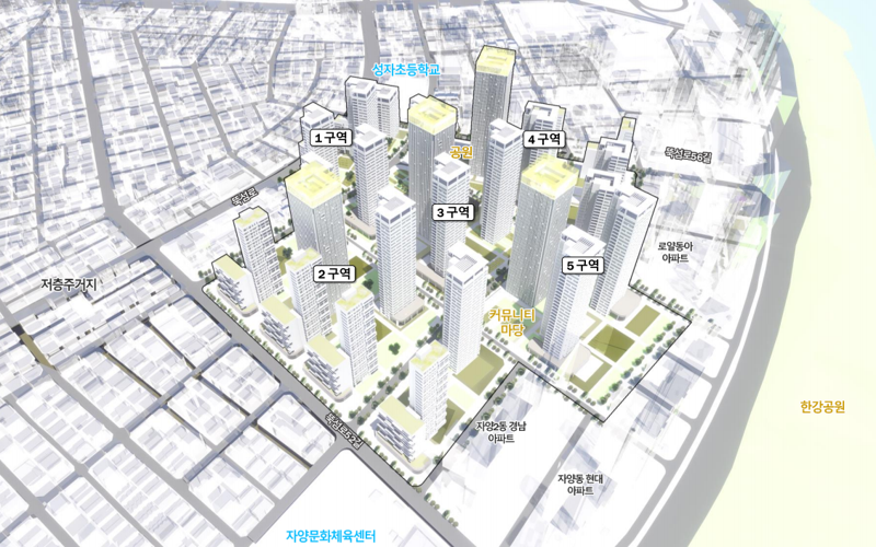 서울 광진구 자양2동 모아타운 조감도. 서울시 제공