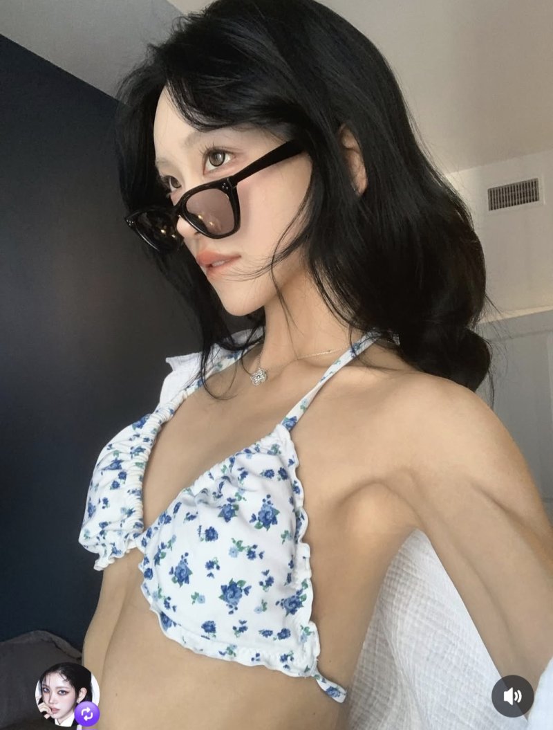 '41㎏' 최준희, 비키니 입고 뼈말라 몸매…개미 허리