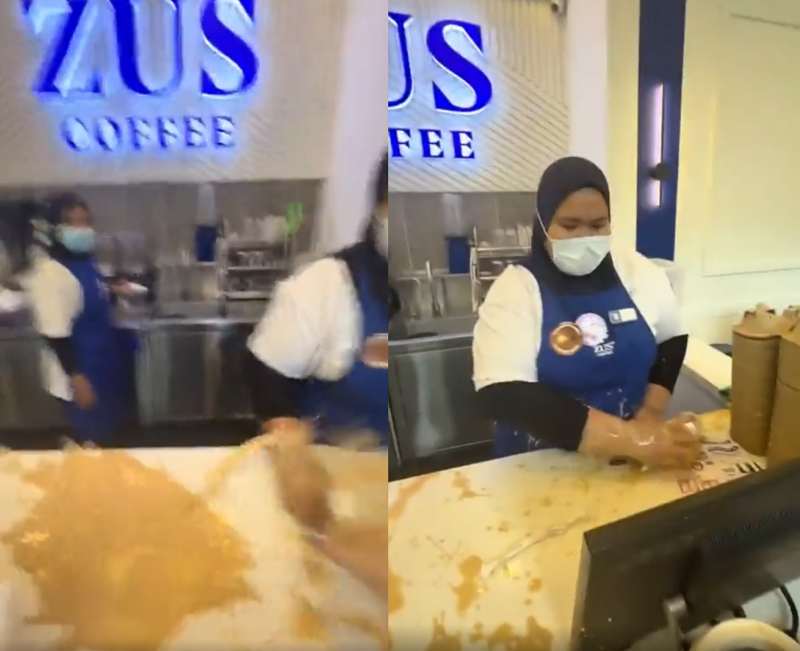 느리잖아 카페 직원에게 뜨거운 커피 집어던진 중국인