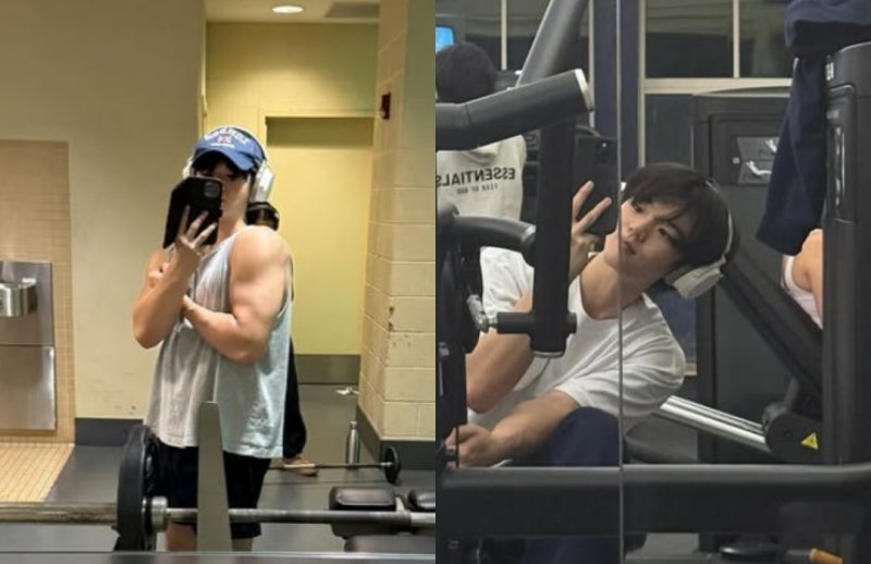 '윤민수 아들' 윤후, 마동석급 벌크업 근황…우람한 팔뚝에 태평양 어깨