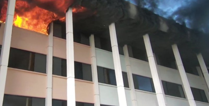 17일 전주대에서 불이 났다. 전북소방 제공