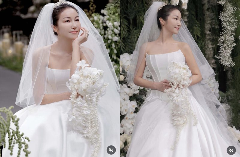김옥빈, 비연예인♥과 결혼…눈부신 웨딩드레스 자태