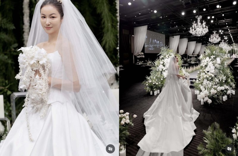 김옥빈, 비연예인♥과 결혼…눈부신 웨딩드레스 자태