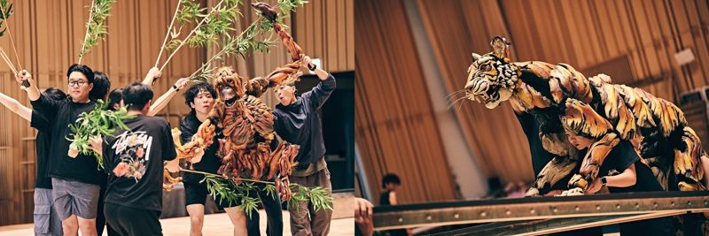 라이프 오브 파이 퍼펫 연습 현장. 에스앤코 제공