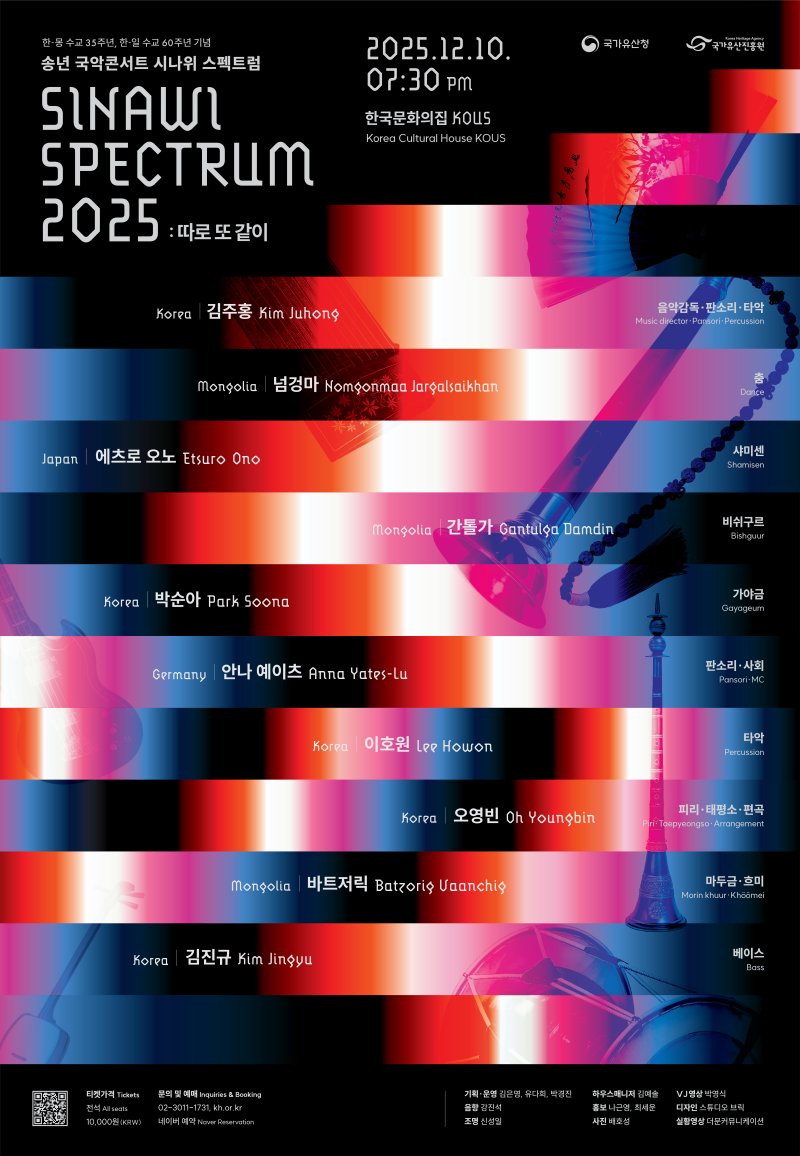 [서울=뉴시스] 먹튀없는 바카라사이트 아톰카지노 '시나위 스펙트럼 2025' 포스터 (사진=국가유산진흥원 제공) 2025.11.18. photo@newsis.com *재판매 및 DB 금지