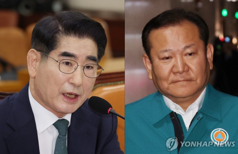 김용현 전 국방부 장관과 이상민 전 행안부 장관 (출처=연합뉴스)