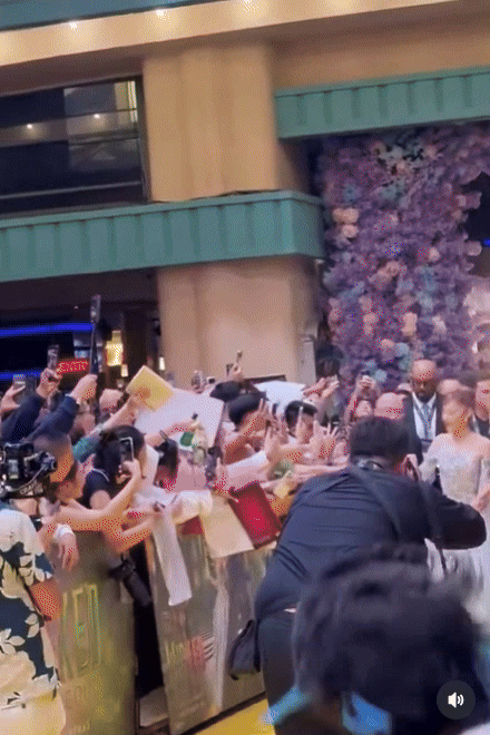 싱가포르 법원은 지난 13일 호주 출신 남성 존슨 웬에게 공공질서 교란 혐의로 9일간의 징역형을 내렸다. 웬은 싱가포르에서 영화 '위키드 : 포 굿' 행사장에 난입해 주연 배우인 아리아나 그란데를 덮쳤다. 사진은 웬이 당시 영상을 자신의 SNS에 올린 모습. /영상=웬 인스타그램 캡처