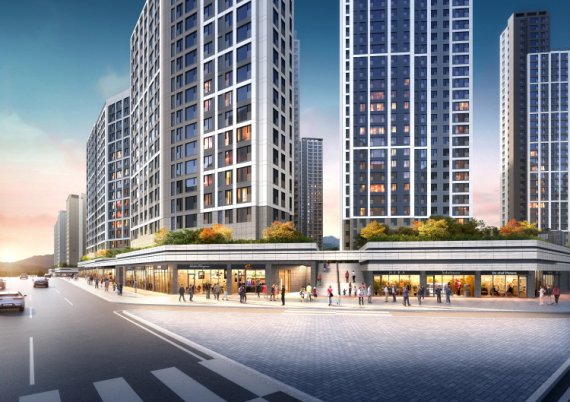 대명자이 그랜드시티 단지 내 상가 투시도