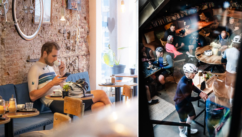 바카라사이트 승리바카라 소울카지노자전거 이용자들이 네덜란드 암스테르담에 있는 배터리 충전 서비스를 하는 카페에서 커피를 마시고 있다. /사진=라파 클럽하우스 인스타그램 캡처