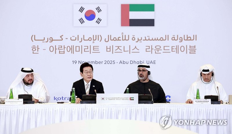 이재명 대통령, 한-UAE 비즈니스 라운드테이블 발언 (출처=연합뉴스)