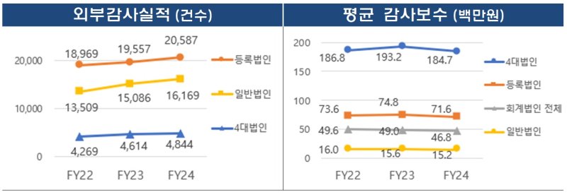 외부감사 실적 및 보수