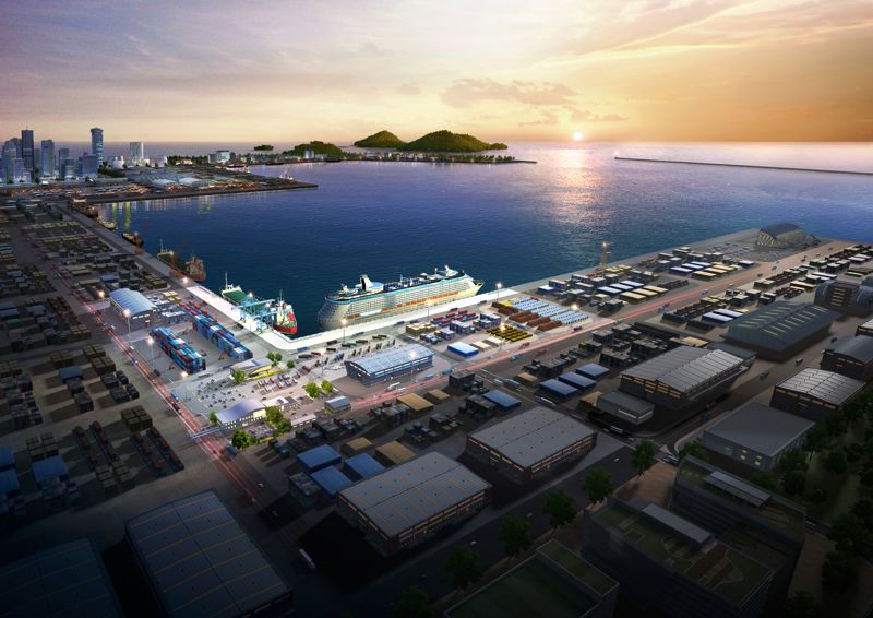 새만금 신항만 조감도. 전북도 제공