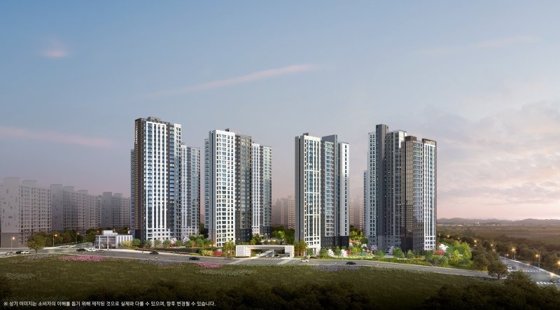 두산위브더제니스 센트럴 천안 투시도. 두산건설 제공