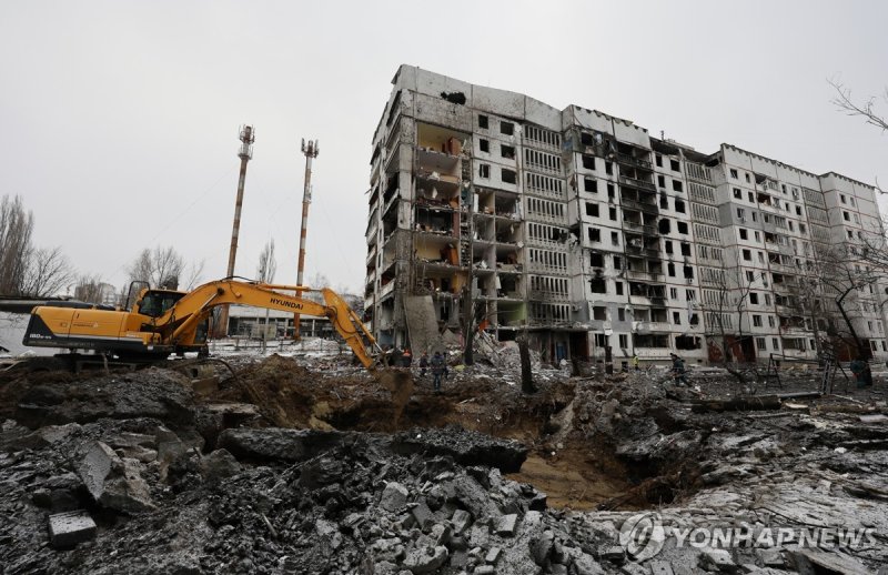 러시아 공격으로 폐허 된 우크라이나 하르키우. 연합뉴스