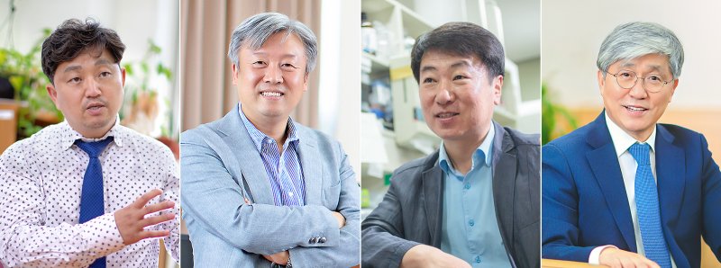 [서울=뉴시스] (왼쪽부터) 사회과학 분야에 이름을 올린 스마트관광원 구철모·정남호 교수, 교차 분야의 생물학과 배진우 교수, 컴퓨터 과학 분야 컴퓨터공학부 홍충선 고황명예교수. (사진=경희대 제공) 2025.11.26. photo@newsis.com *재판매 및 DB 금지