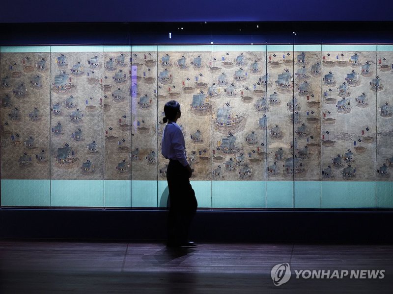 수군의 훈련 모습 '수군조련도병' (출처=연합뉴스)