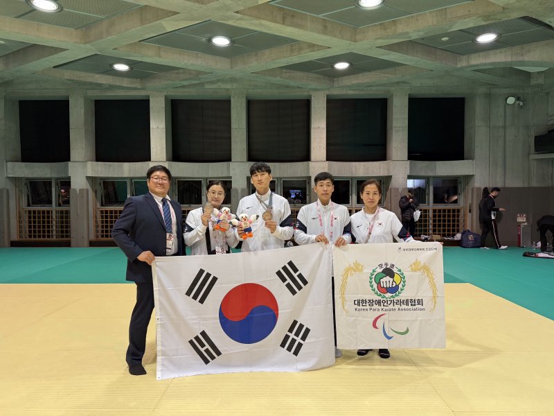 가라테 국가대표 선수단 모습.(가라테 협회측 제공)