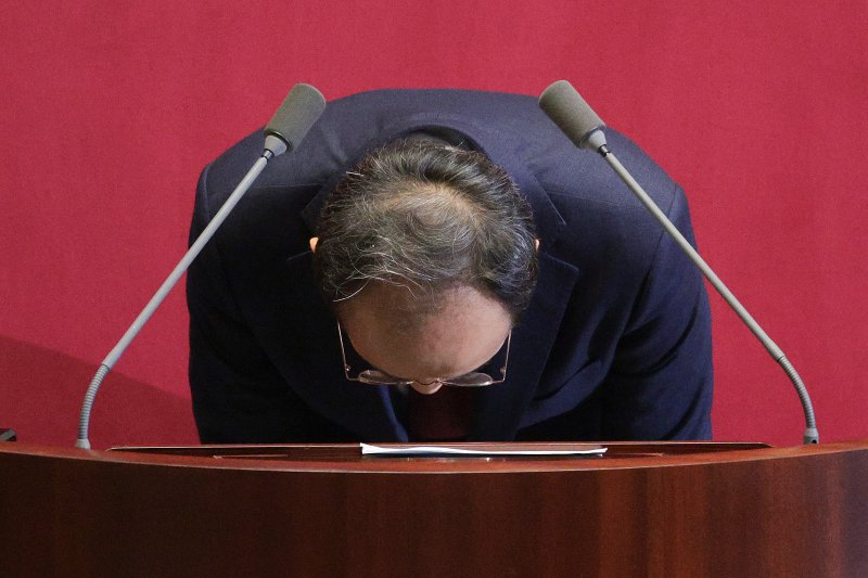 추경호 국민의힘 의원이 27일 서울 여의도 국회에서 열린 제429회국회(정기회) 제13차 본회의에서 자신의 체포동의안에 대한 신상 발언을 하고 있다. 2025.11.27/뉴스1 ⓒ News1 신웅수 기자