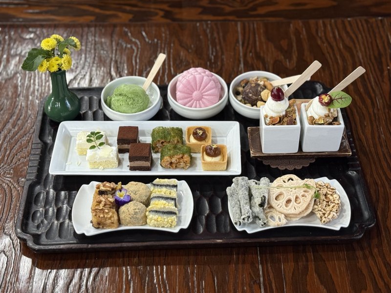 운암정에서 선보이는 디저트 메뉴들ⓒ News1 윤슬빈 관광전문기자