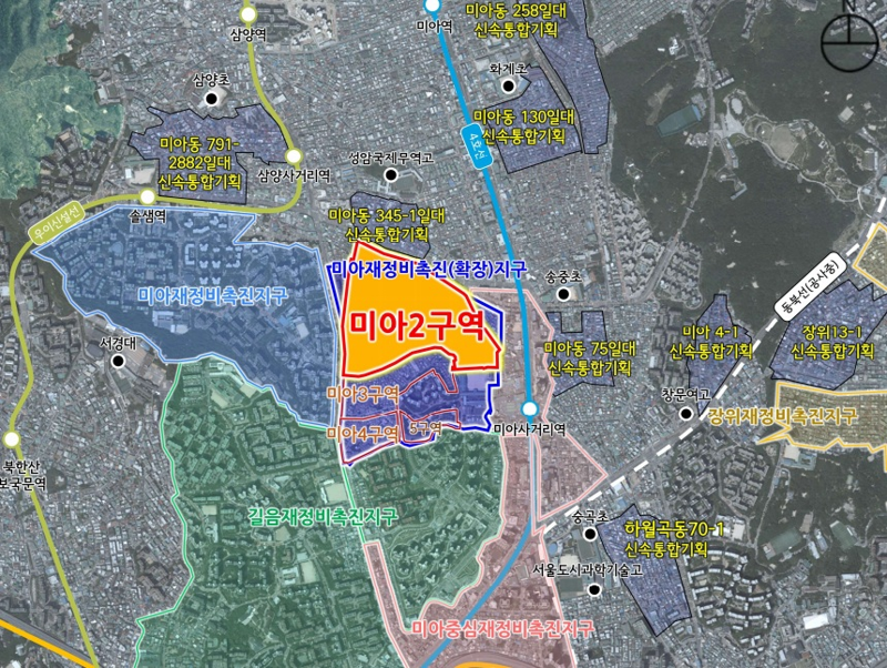 미아재정비촉진지구 위치도. 서울시 제공