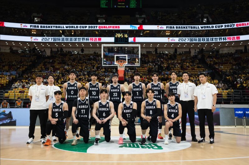[서울=뉴시스] 한국 남자 농구 대표팀. (사진=FIBA 공식 홈페이지 캡처) *재판매 및 DB 금지