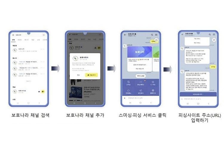 카카오톡 보호나라 스미싱 신고 /사진=연합뉴스(KISA 홈페이지 갈무리)