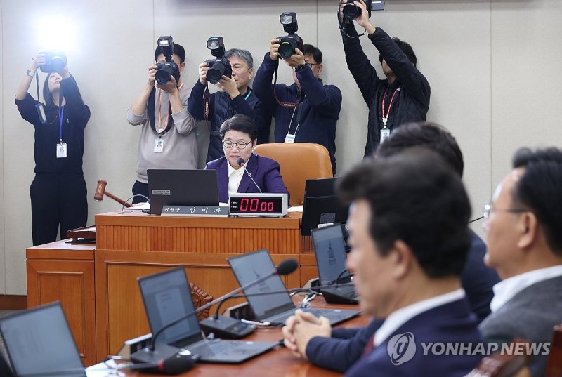 의사봉 두드리는 임이자 위원장 (출처=연합뉴스)