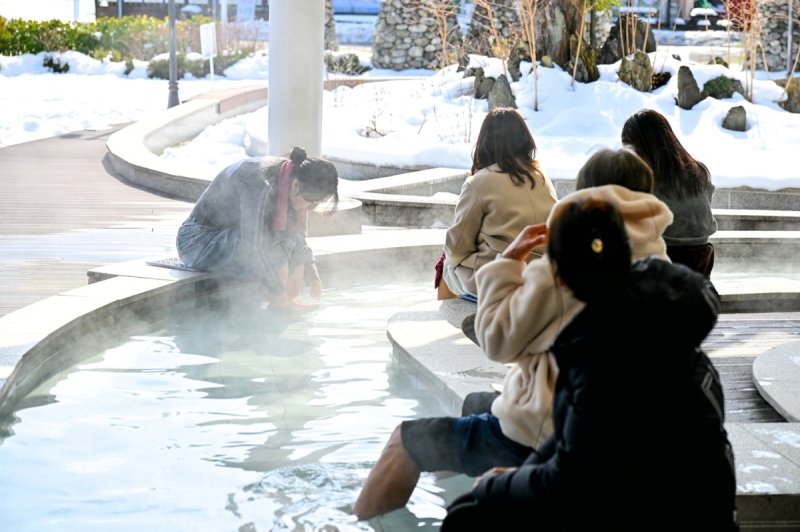 속초 척산족욕공원 (출처=연합뉴스)