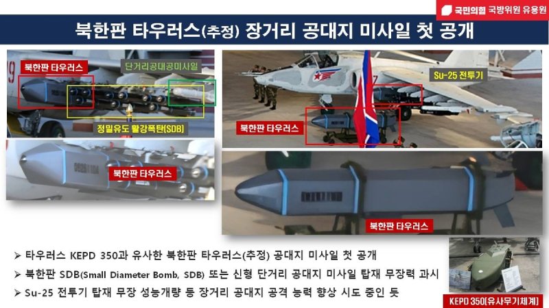 북한판 타우러스(추정) 장거리 공대지 미사일 첫 공개 (출처=연합뉴스)