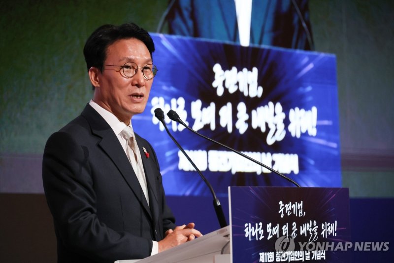 김민석 총리, 중견기업인의 날 기념식 축사 (출처=연합뉴스)