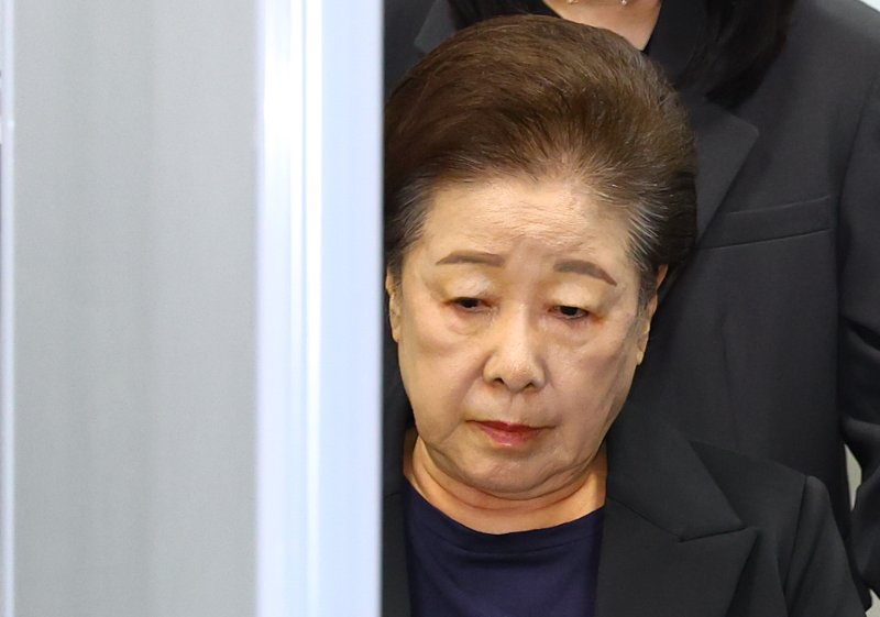 [서울=뉴시스] 황준선 기자 = 사진은 청탁금지법과 정치자금법 위반 등 혐의를 받는 한학자 통일교 총재. 2025.09.22. hwang@newsis.com