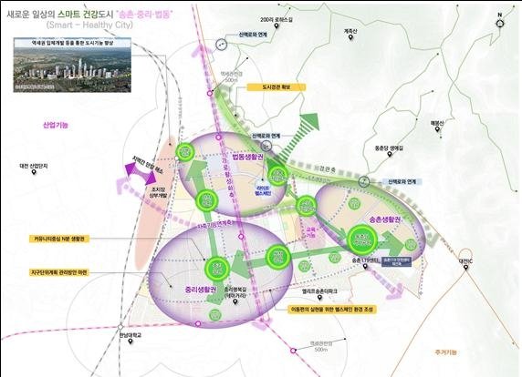 송촌지구 도시공간 구상도 (출처=연합뉴스)