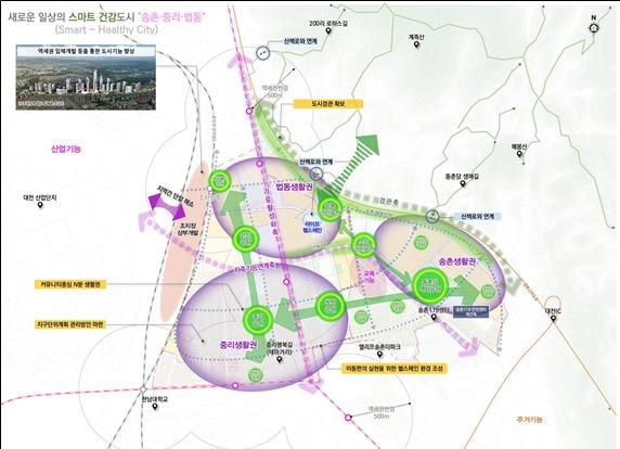 대전송촌지구 도시공간 구상도