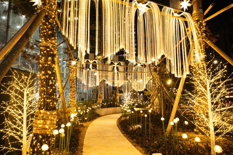 포스코그룹, 강남 포스코센터에 대형트리·경관조명 밝혀 (출처=연합뉴스)