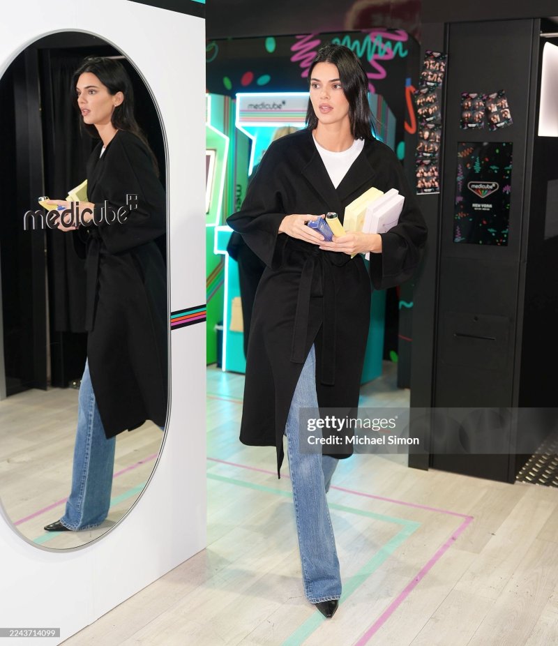 메디큐브 미국 뉴욕 팝업스토어 현장을 찾은 켄달 제너 (게티이미지)