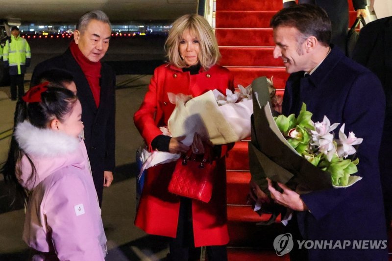 에마뉘엘 마크롱 프랑스 대통령의 중국 국빈방문 (출처=연합뉴스)