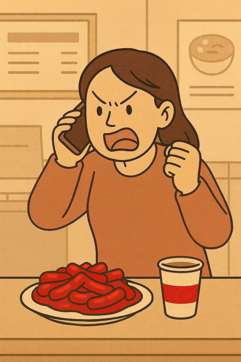 "떡볶이가 너무 쫀득, 못 먹겠다" 새벽 1시 환불 요구에…