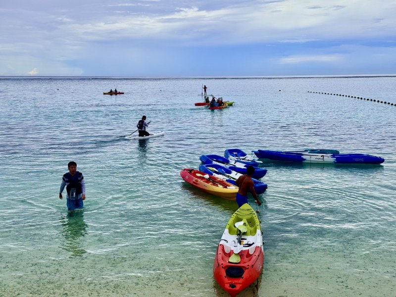 마린존에서는 카약을 탈 수 있다. ⓒ News1 이민주 기자
