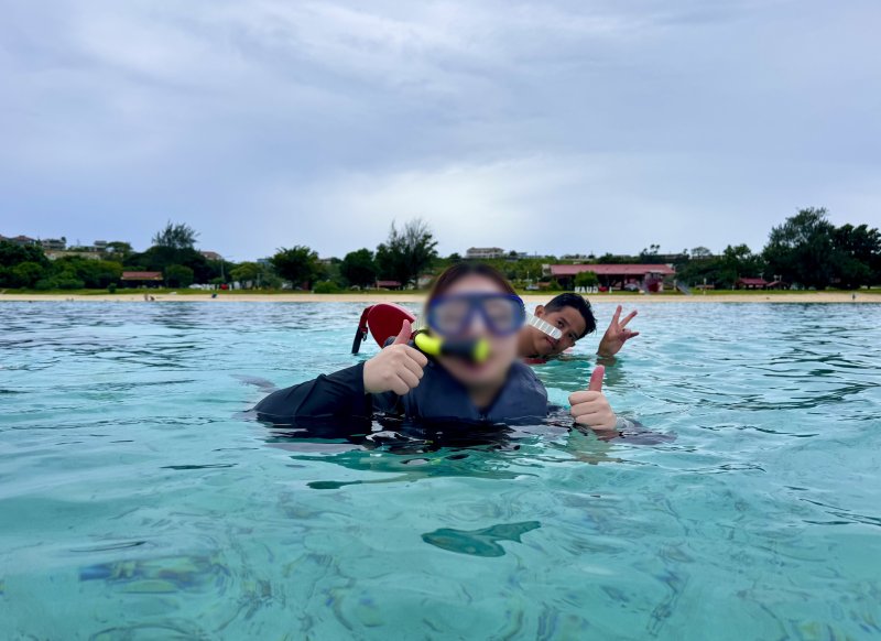 투숙객이 스노클링을 하고 있다. ⓒ News1 이민주 기자