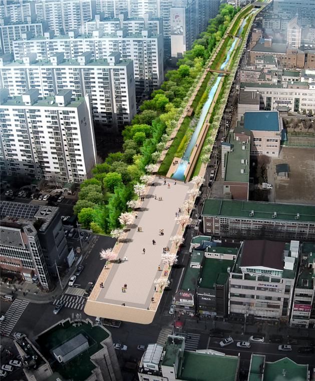 30년 만원 복원되는 인천 부평 굴포천 자연생태하천 복원사업의 조감도. 인천시 제공.