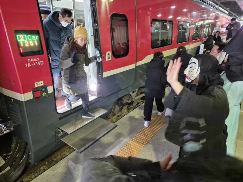 지난 1월 1일 강원 KTX강릉역에서 열린 동해선 개통 행사 당시.(뉴스1 DB) ⓒ News1 윤왕근 기자