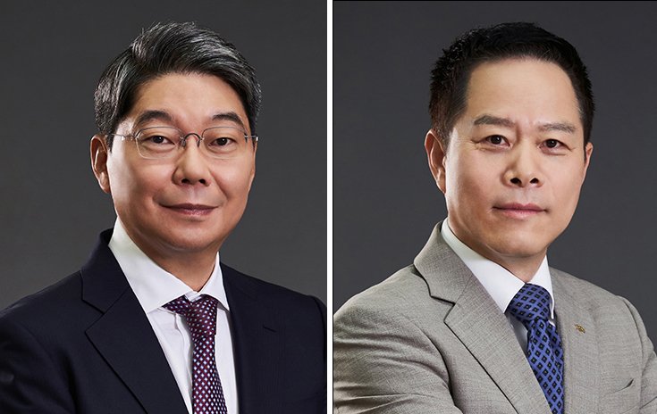 [서울=뉴시스] 왼쪽부터 최성원 대표이사 회장(전략·신사업·R&D총괄), 박상영 대표이사 사장(경영총괄). (사진=광동제약 제공) 2025.12.04. photo@newsis.com *재판매 및 DB 금지
