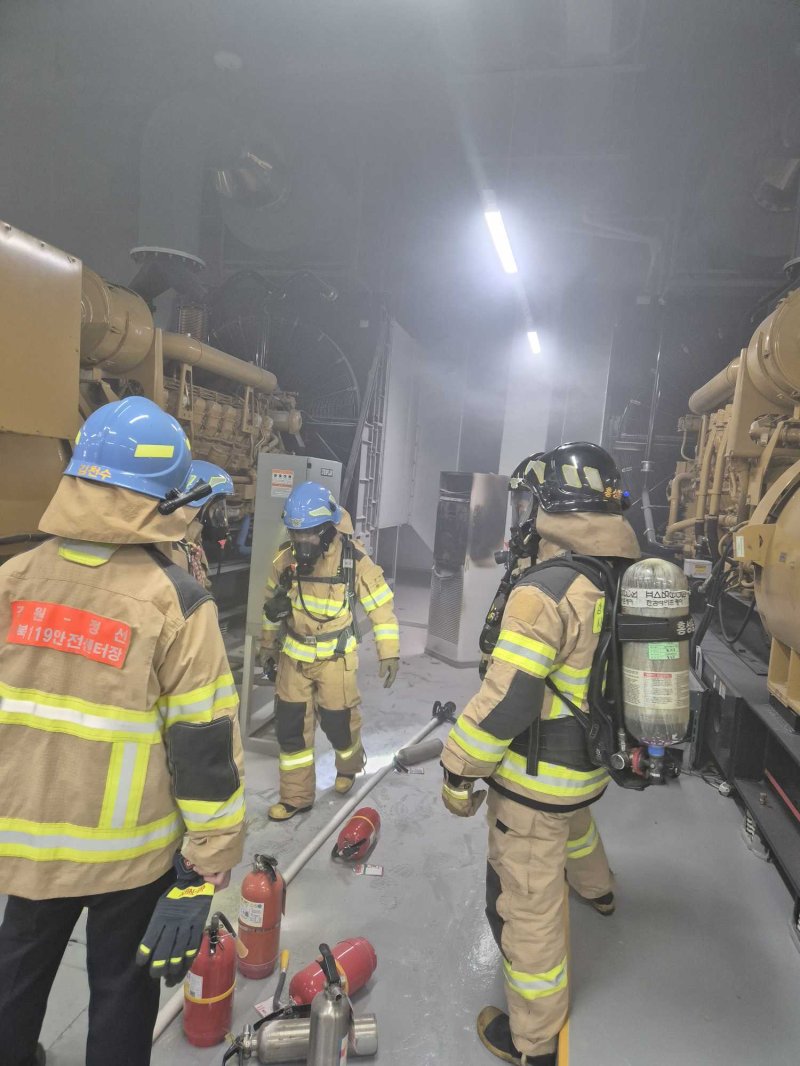 강원 정선 강원랜드 지하 1층 기계실 화재 현장.(강원도소방본부 제공, 재판매 및 DB금지)