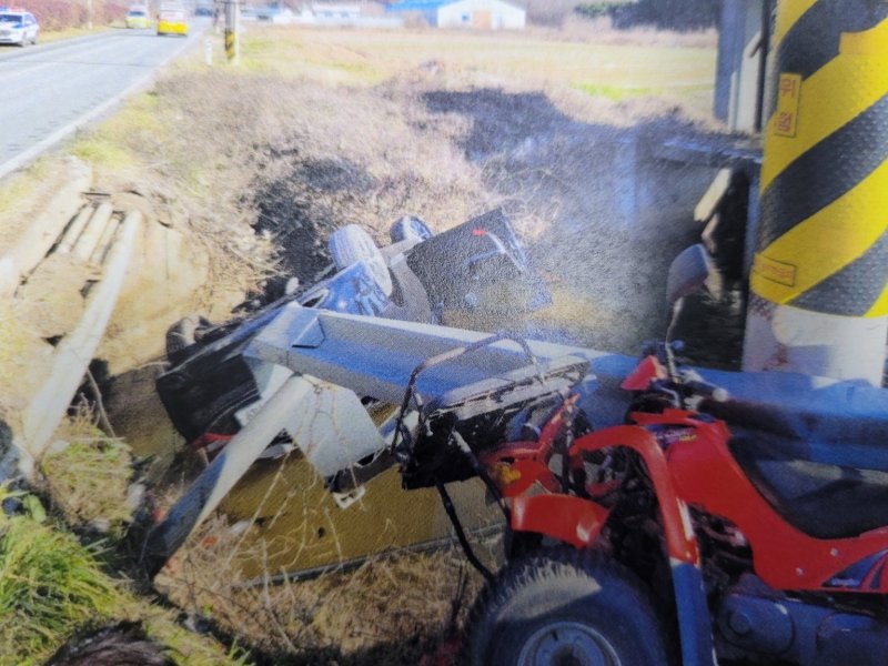 태안 근흥면 정죽리 교통사고 현장. (태안경찰서 제공, 재판매 및 DB금지) / 뉴스1